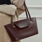 lady carrying the rbj Vegetable Tanned Genuine Leather Handbags.